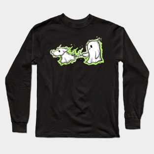 Spirit Ghost Goes For A Walk With The Ghost Dog Long Sleeve T-Shirt